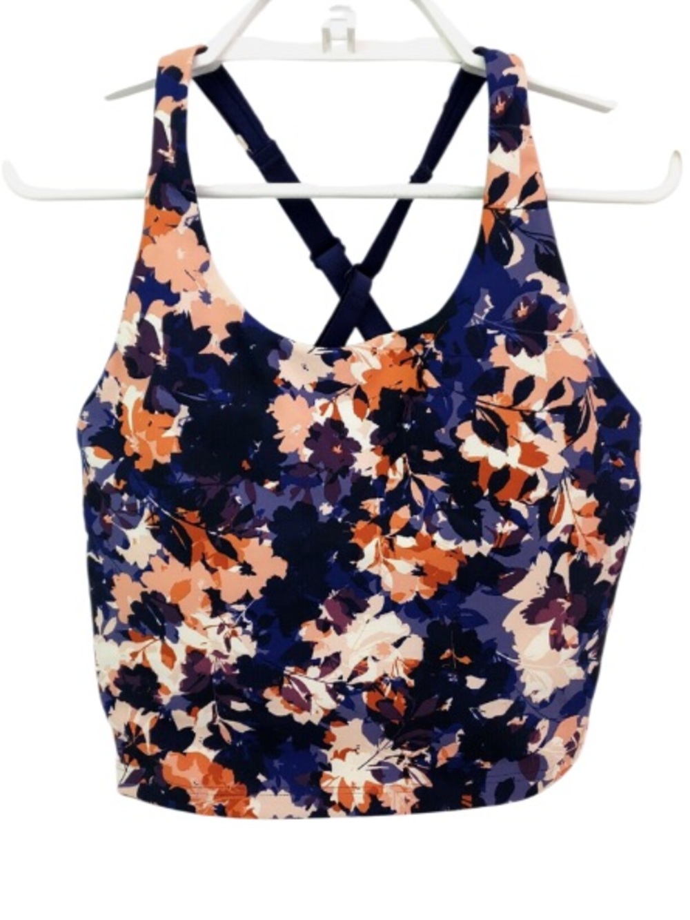 Old Navy Active Floral Crisscross Sports Bra Crop Top. Size M. Powersoft